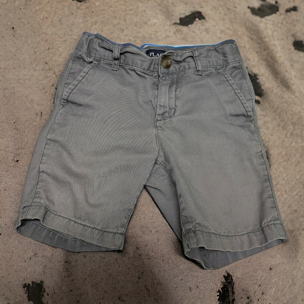 The Children's Place Boys Shorts Size 5 Gray‎ Adjustable Waist Cotton